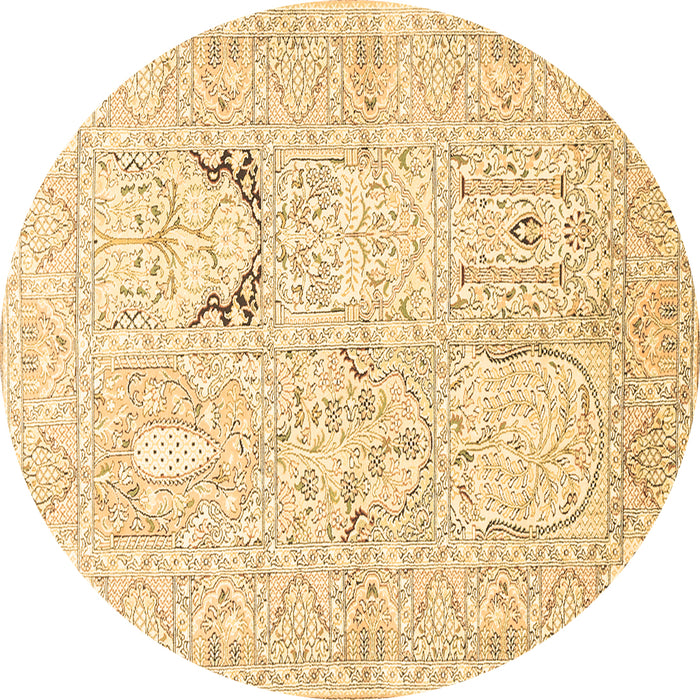 Round Animal Brown Traditional Rug, tr1027brn