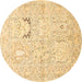 Round Animal Brown Traditional Rug, tr1027brn