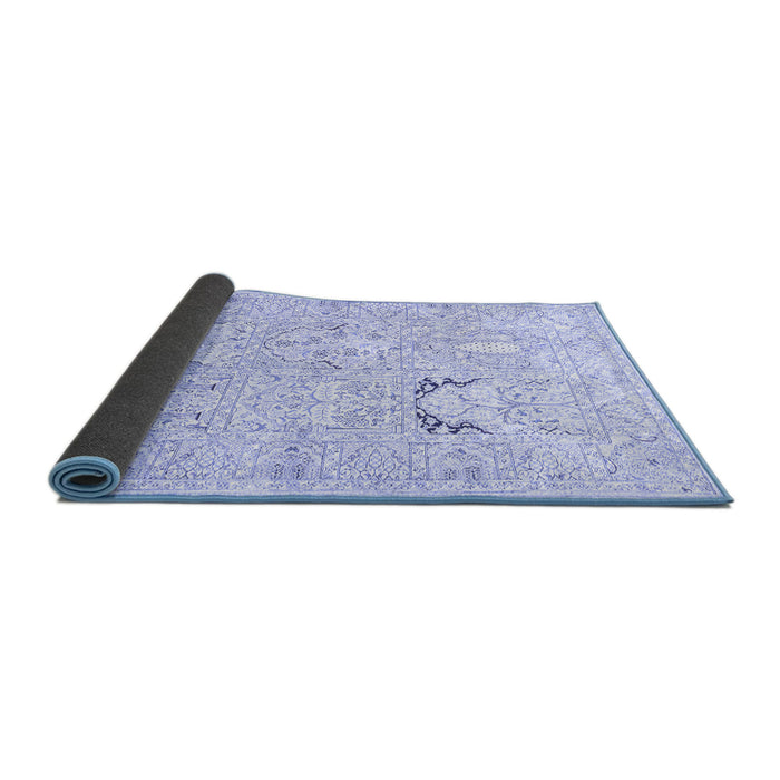 Sideview of Animal Blue Traditional Rug, tr1027blu