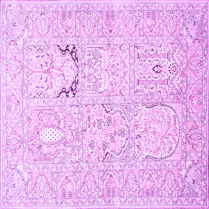 Square Animal Purple Traditional Rug, tr1027pur