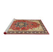 Sideview of Machine Washable Traditional Sandy Brown Rug, wshtr1028