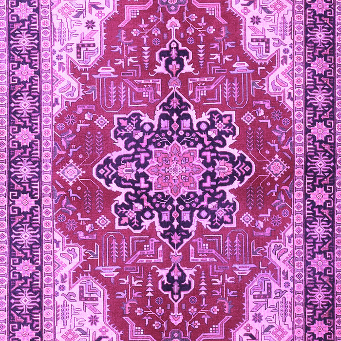 Machine Washable Medallion Purple Traditional Area Rugs, wshtr1028pur