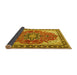 Sideview of Medallion Yellow Traditional Rug, tr1028yw