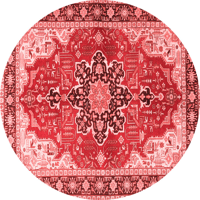 Medallion Red Traditional Rug, tr1028red