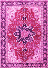 Medallion Pink Traditional Rug, tr1028pnk