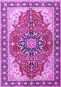 Medallion Purple Traditional Rug, tr1028pur