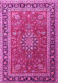 Medallion Pink Traditional Rug, tr1029pnk