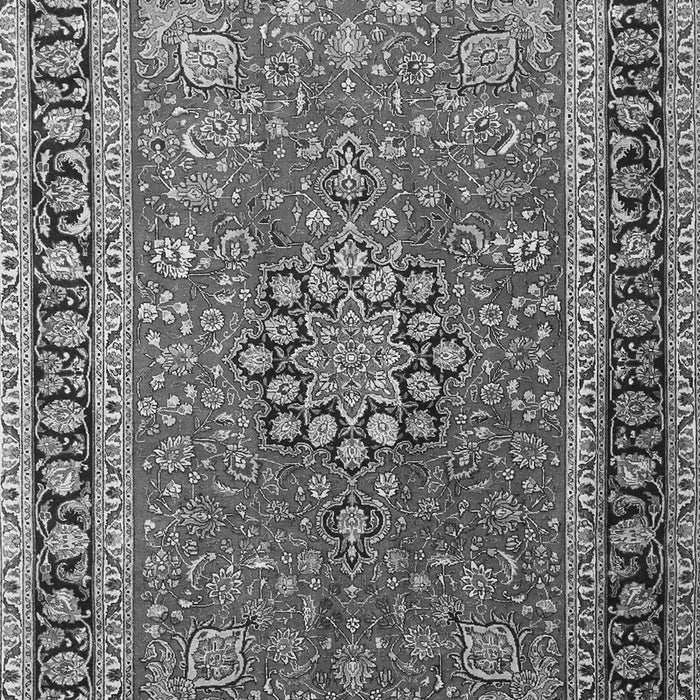 Serging Thickness of Machine Washable Medallion Gray Traditional Rug, wshtr1029gry