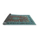 Sideview of Medallion Light Blue Traditional Rug, tr1029lblu