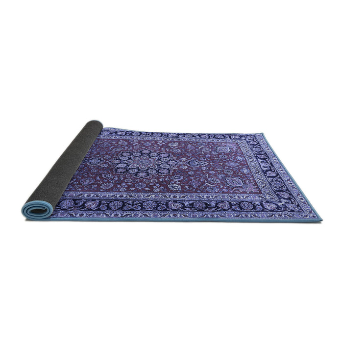 Sideview of Medallion Blue Traditional Rug, tr1029blu