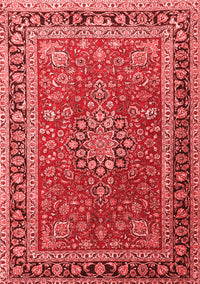 Medallion Red Traditional Rug, tr1029red