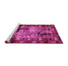 Sideview of Machine Washable Persian Pink Traditional Rug, wshtr102pnk