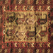 Square Machine Washable Persian Brown Traditional Rug, wshtr102brn