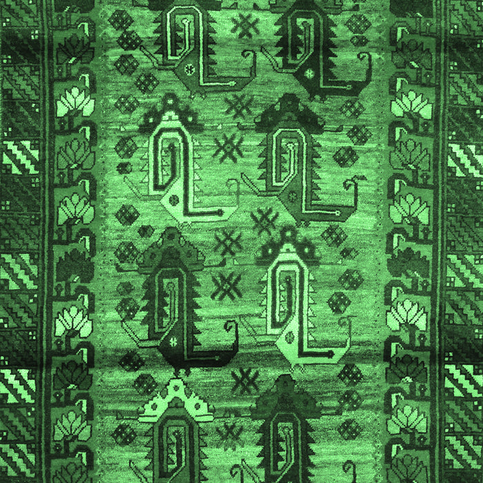 Machine Washable Persian Emerald Green Traditional Area Rugs, wshtr102emgrn
