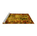 Sideview of Machine Washable Persian Yellow Traditional Rug, wshtr102yw