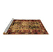 Sideview of Machine Washable Persian Brown Traditional Rug, wshtr102brn