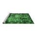 Sideview of Machine Washable Persian Emerald Green Traditional Area Rugs, wshtr102emgrn