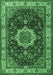 Medallion Emerald Green Traditional Rug, tr1030emgrn