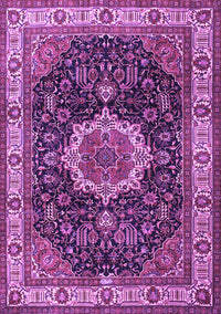 Medallion Purple Traditional Rug, tr1030pur