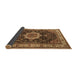 Sideview of Medallion Brown Traditional Rug, tr1030brn