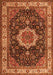 Serging Thickness of Machine Washable Medallion Orange Traditional Area Rugs, wshtr1030org