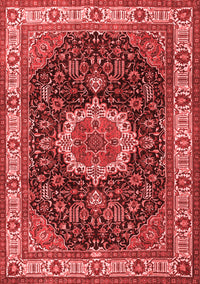 Medallion Red Traditional Rug, tr1030red