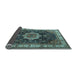 Sideview of Medallion Light Blue Traditional Rug, tr1030lblu