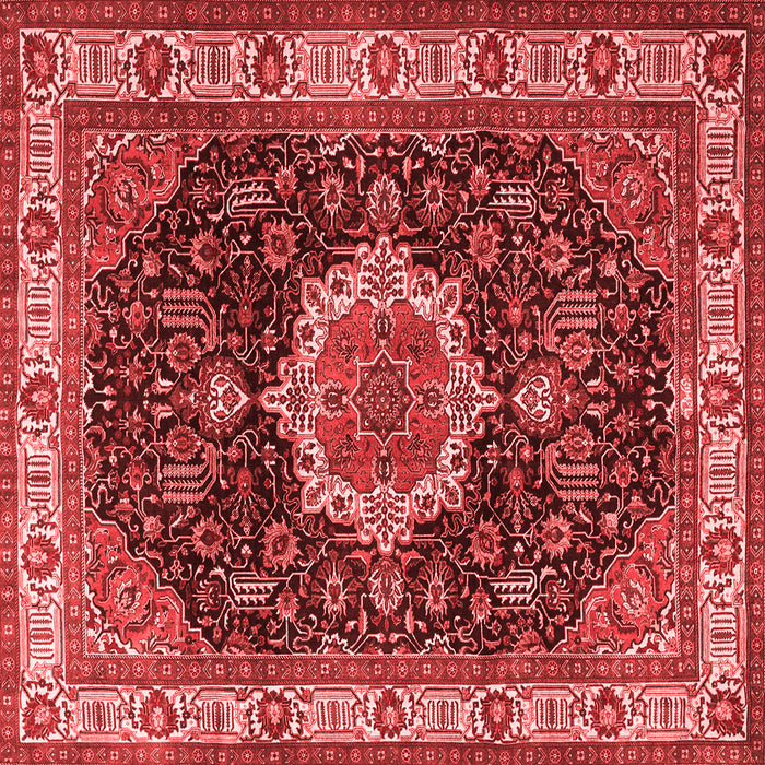 Medallion Red Traditional Rug, tr1030red