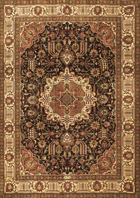 Medallion Brown Traditional Rug, tr1030brn