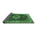 Sideview of Medallion Emerald Green Traditional Rug, tr1030emgrn