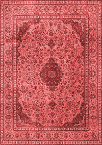 Medallion Red Traditional Rug, tr1031red