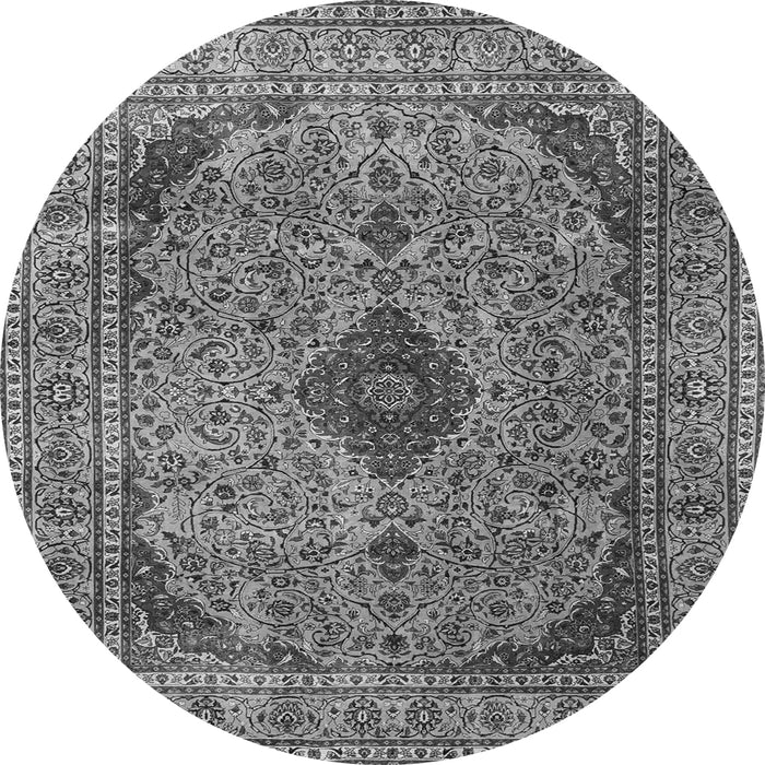 Square Medallion Gray Traditional Rug, tr1031gry