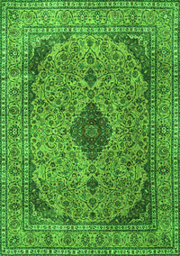 Medallion Green Traditional Rug, tr1031grn