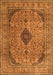 Medallion Orange Traditional Rug, tr1031org