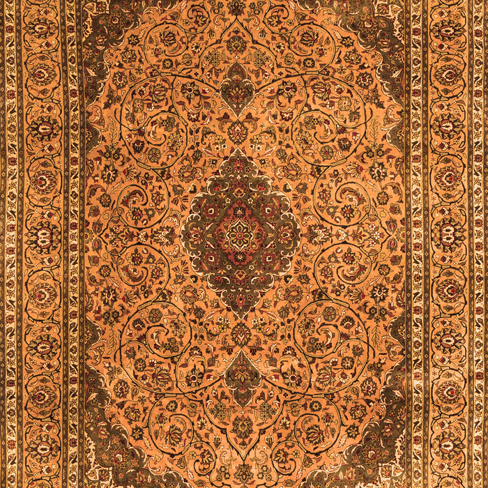 Medallion Orange Traditional Rug, tr1031org