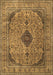 Medallion Brown Traditional Rug, tr1031brn