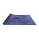 Sideview of Medallion Blue Traditional Rug, tr1031blu