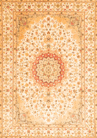 Medallion Orange Traditional Rug, tr1032org