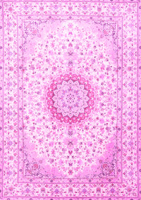 Medallion Pink Traditional Rug, tr1032pnk