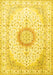 Medallion Yellow Traditional Rug, tr1032yw