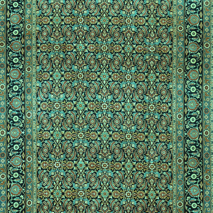 Machine Washable Persian Turquoise Traditional Area Rugs, wshtr1033turq