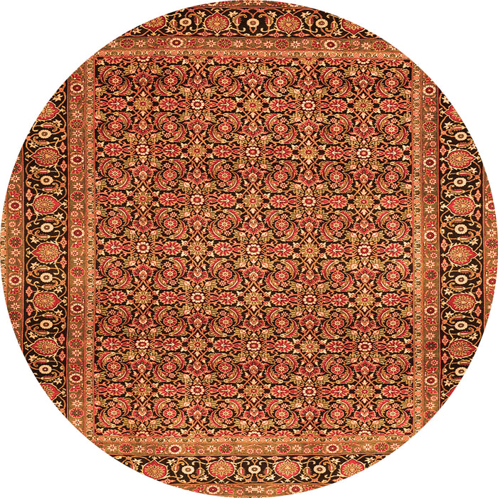 Square Persian Orange Traditional Rug, tr1033org
