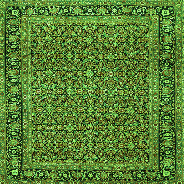 Serging Thickness of Persian Green Traditional Rug, tr1033grn