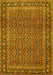 Machine Washable Persian Yellow Traditional Rug, wshtr1033yw