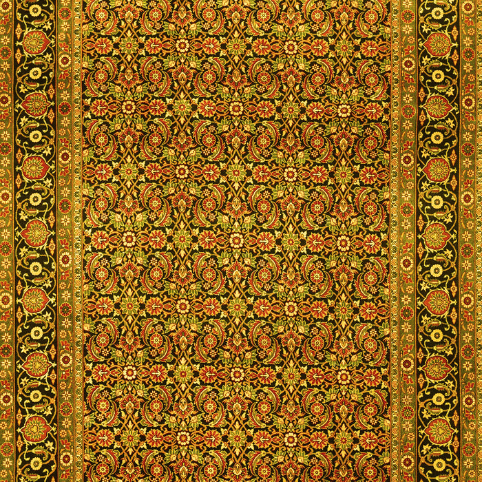 Machine Washable Persian Yellow Traditional Rug, wshtr1033yw