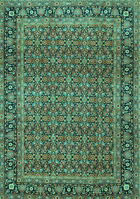 Persian Turquoise Traditional Rug, tr1033turq