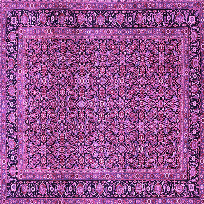 Square Persian Purple Traditional Rug, tr1033pur