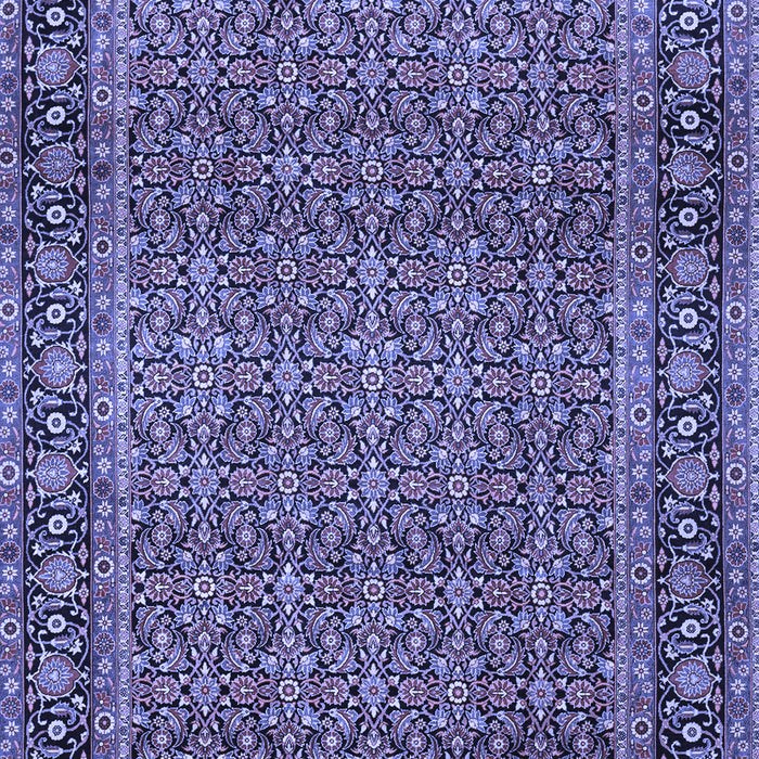Machine Washable Persian Blue Traditional Rug, wshtr1033blu