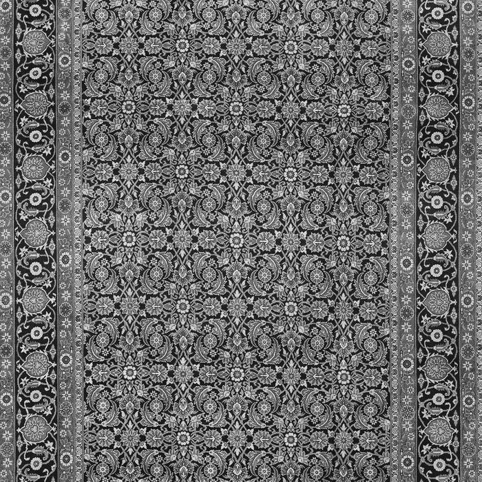 Serging Thickness of Machine Washable Persian Gray Traditional Rug, wshtr1033gry