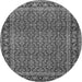 Machine Washable Persian Gray Traditional Rug, wshtr1033gry